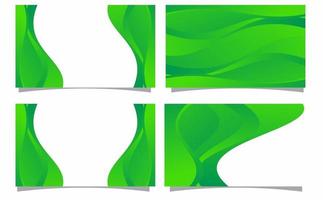 green Wave Background Vector