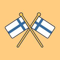 Finland flag icon illustration vector