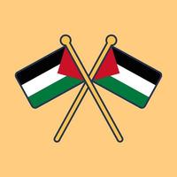 Palestine flag icon illustration vector