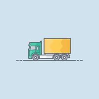 Truck vector icon illustration