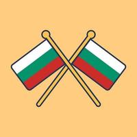 ilustración de icono de bandera de bulgaria vector