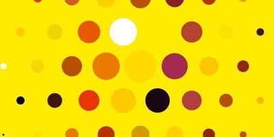 Light Pink, Yellow vector backdrop with dots.