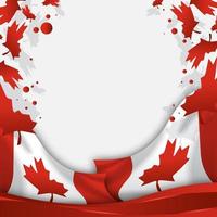 Celebrating Canada Day Background With Maple Leaf Frame vector