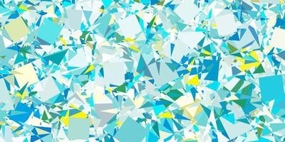 Light Blue, Yellow vector background with polygonal forms.