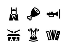 Simple Set of Beer Related Vector Solid Icons