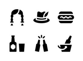 Simple Set of Oktoberfest Related Vector Solid Icons