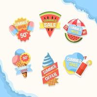 Set of Summer Sale Marketing Badges vector