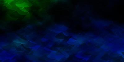 textura de vector azul oscuro, verde con estilo triangular.