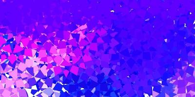 Dark pink, blue vector backdrop with triangles, lines.