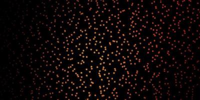 Dark Red vector background with small and big stars.