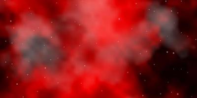 Dark Red vector layout with bright stars.