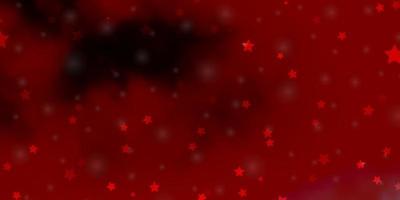 Light Red vector texture with beautiful stars.