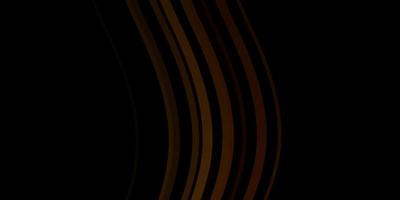 Dark Yellow vector texture with wry lines.