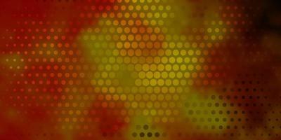 Dark Red, Yellow vector template with circles.
