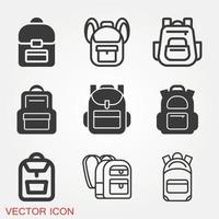 Backpack Icon Vector