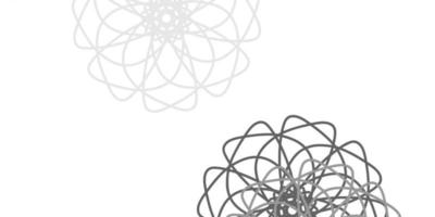 textura de doodle de vector gris claro con flores.