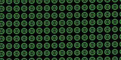 plantilla de vector verde oscuro con signos esotéricos.