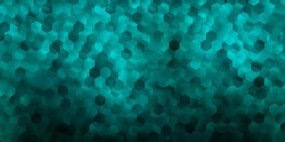 Dark green vector texture with colorful hexagons.