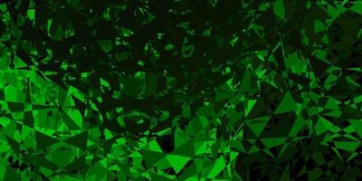 Dark green vector background with polygonal forms.