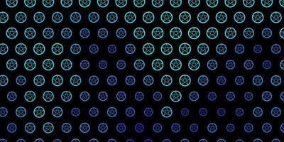 Dark BLUE vector backdrop with mystery symbols.