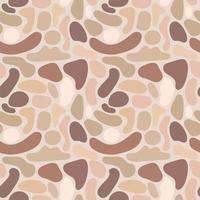 modern abstract pattern with shapes, spots, ovals in trendy beige and brown colors. Vector illustration. Design of packaging, fabrics, textiles, Wallpaper, clothing design