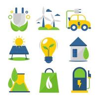 Green Technology Icon Set vector