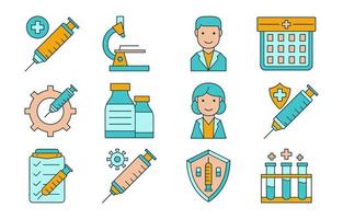 Vaccine Icon Collection vector