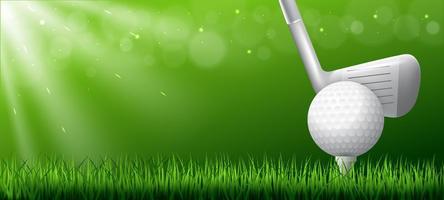 Golf clubs and balls for sporting events Vector Image