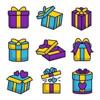 Gift Icon Collection vector