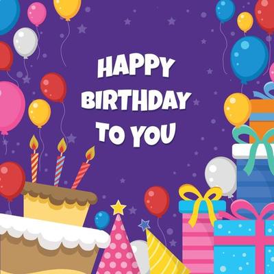 Birthday Poster Vector Art & Graphics 