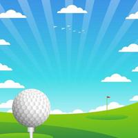 Golf With Landscape Background vector