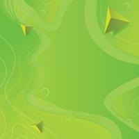 Dynamic Green Wave Background vector