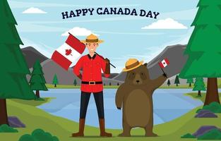 feliz dia de canadá vector