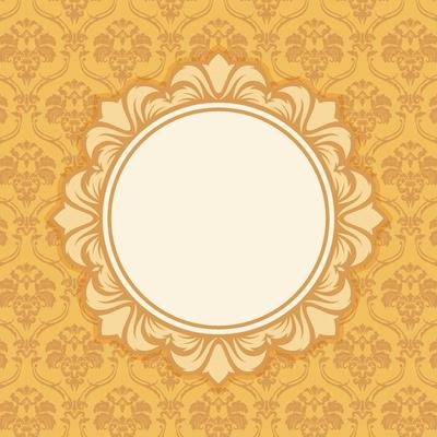 Vintage Background with Damask Patterns