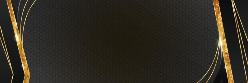 Black and Gold Elegant Banner Background
