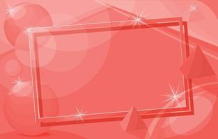 Pink 3D background frame vector