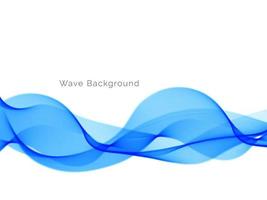 Blue wave design flowing stylish background vector