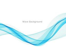 Abstract blue wave design decorative background vector