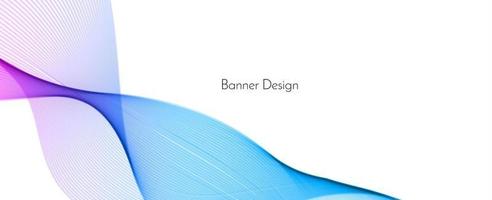 Fondo de banner de diseño de onda moderna azul abstracto vector