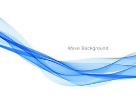 Decorative blue wave design modern background vector