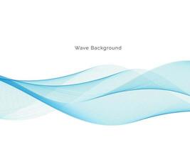 Decorative blue wave design modern background vector