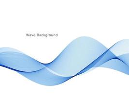 Blue wave design flowing stylish background vector