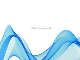 Fondo decorativo de diseño de onda azul abstracto vector