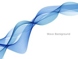 Decorative blue wave design modern background vector