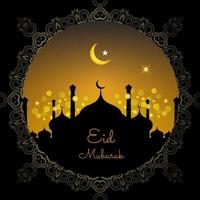 Eid Mubarak festival decorative background vector