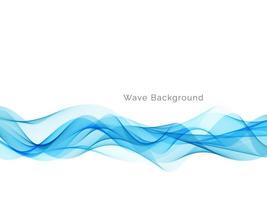 Decorative blue wave design modern background vector