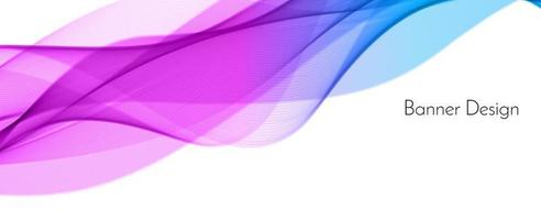 Abstract colorful decorative stylish modern wave design banner background vector