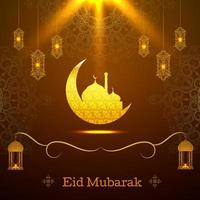 Abstract holy elegant decorative background for eid mubarak vector
