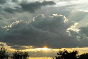 Cloudscape with twilight sky during sunset photo