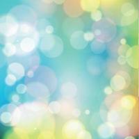 Multicolored blurry bokeh on a yellow background vector
